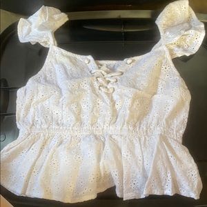 White short sleeve blouse